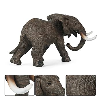 マンモスの牙　置き物 Amazon | 象のような生活 PVC モデル図先史時代の動物マンモスの